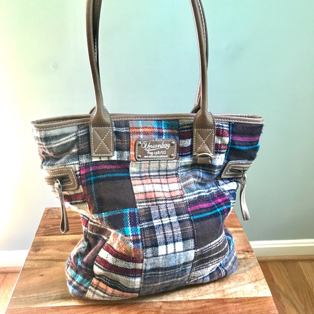 Union Bay Flannel Patchwork Tote